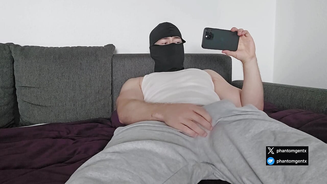 Bulge in Grey Sweatpants, Precum Spot Growing – My Voice Orders You to Watch