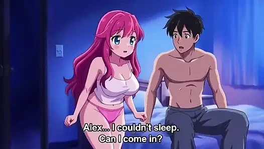 Stepsister come in stepbrother room at midnight 3D Anime