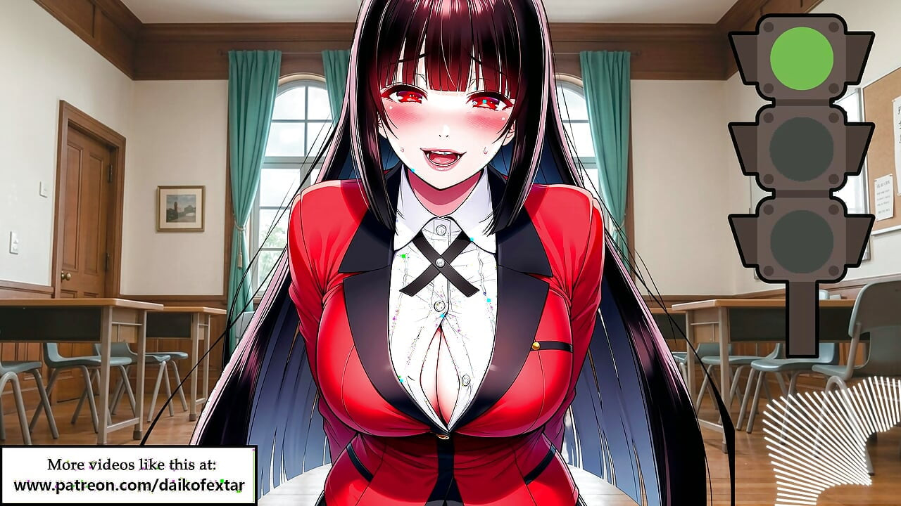 Green light, Red Light with Yumeko from Kakegurui. English voice. JOI hentai.