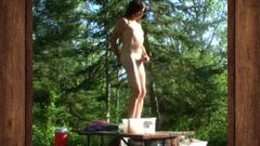 Nude bathing at Devils Lake campground