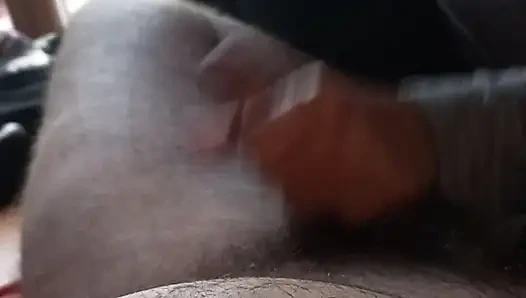 Asian Red Nails Couch Tease & Dry Edging - POV TV Handjob with Creamy Finish