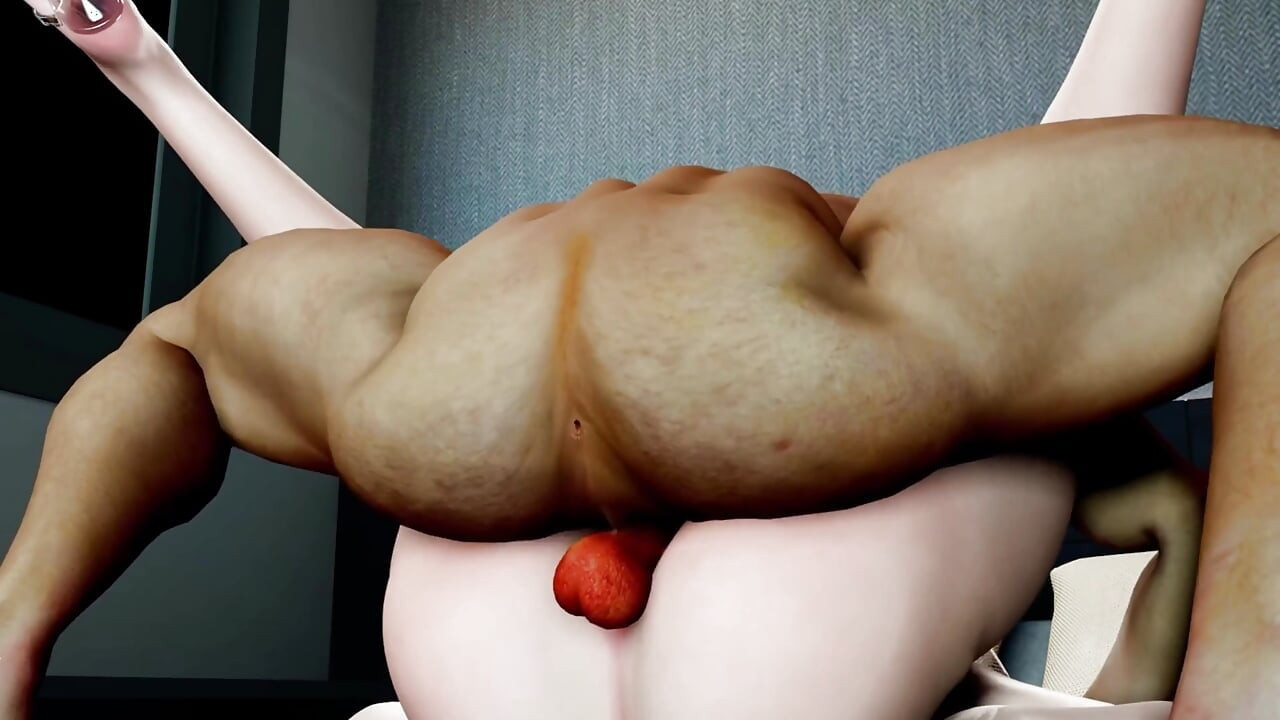 3D enorma bröst MILF bär heta höga klackar knullades av stor kuk
