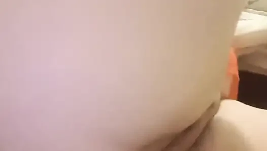 Young english BBW squeezing sucking my boobs rubbing fat pussy