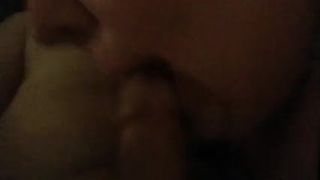 Dirty whore coworker sucks my cock