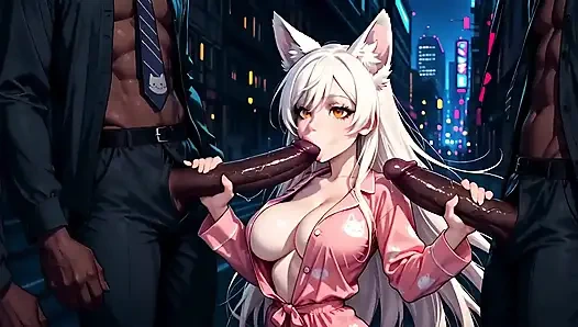 Asuna Yuuki harter analsex zu dritt im wald in der natur