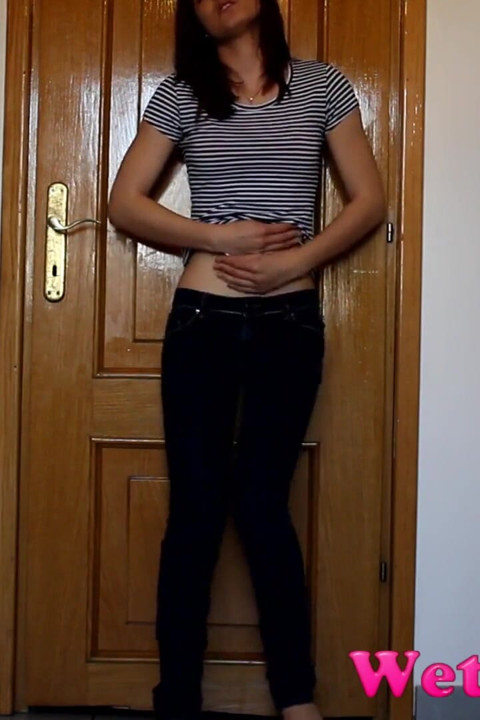 Wetting Her Jeans in the Kitchen