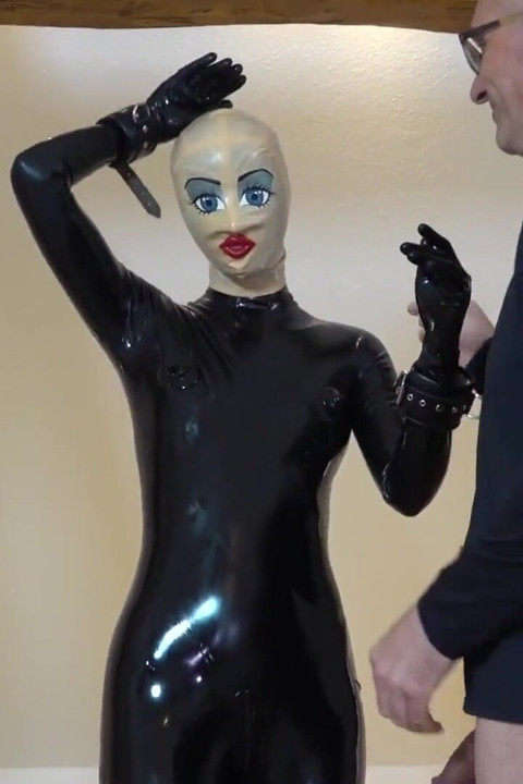 I love to dress my doll in latex and tie her up