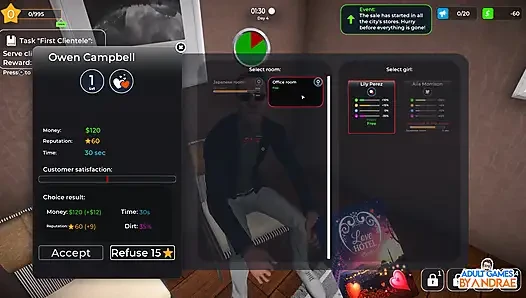 Love hotel simulator oyunu bölüm 1 - ilk aşk otelimi satın alıyorum