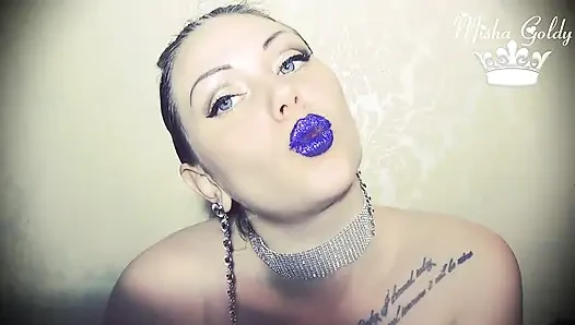 Glamouröse blaue der amerikanischen lippen