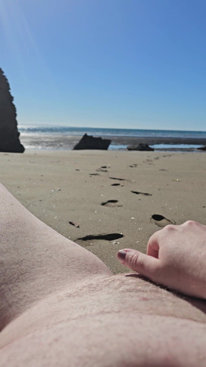 Masterbating on a public beach in New Zealand