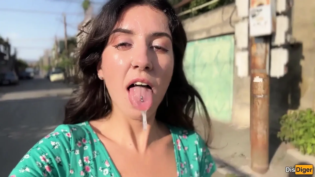 Triple Cum on Face for Village Whore – Public Cumwalk