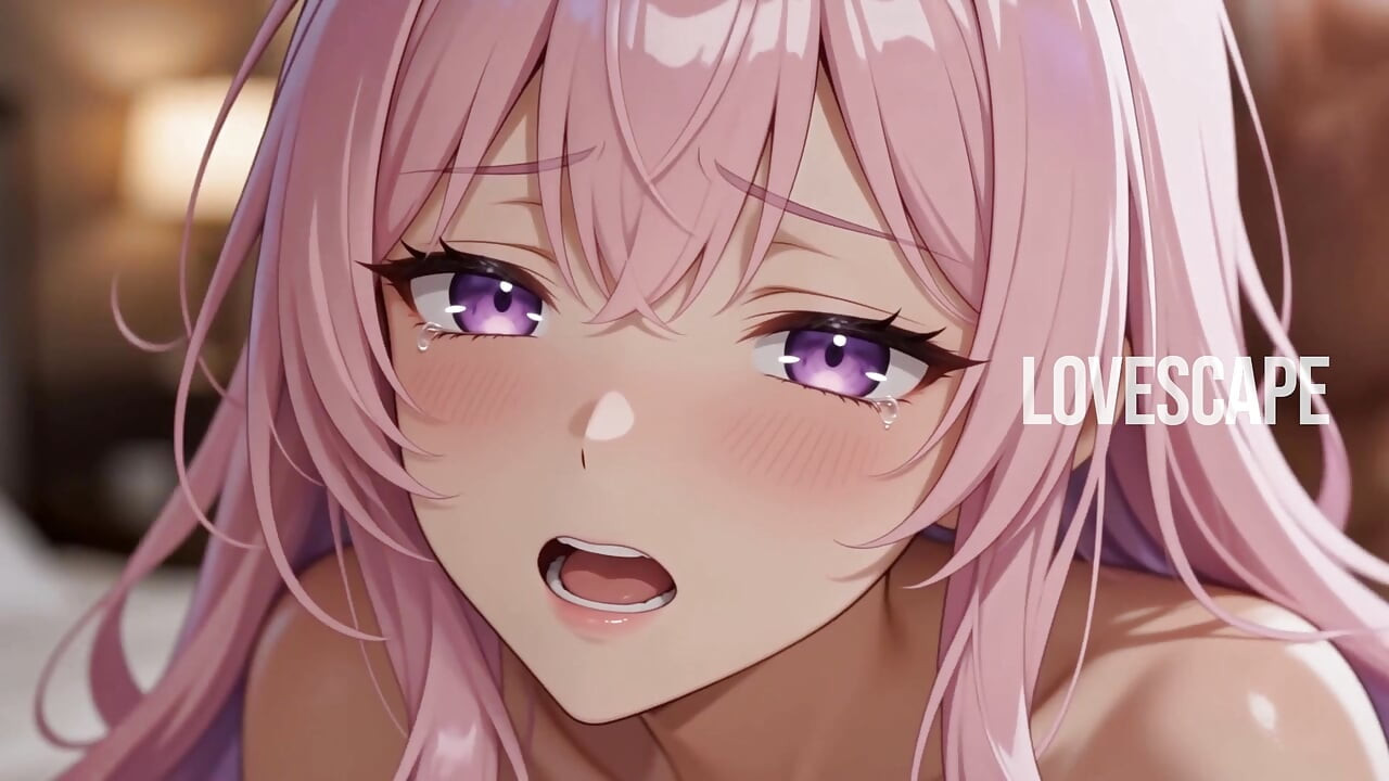 Roze haar anime schatje neemt het langs achteren (ai)
