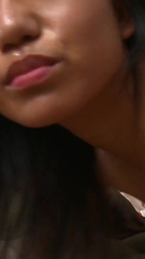 Busty Asian girl gets hard black cock fuck after playing | Clip 3