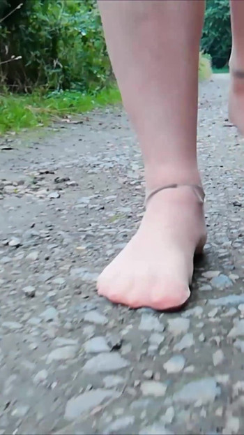 Nylon Feet Take a Walk in Nature