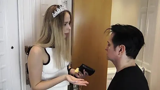 Tall Findom Train Her Slave!