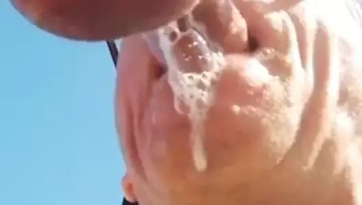 Made to suck strangers cock at the beach
