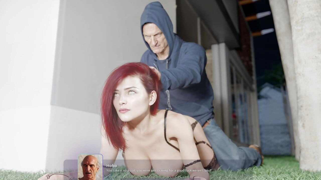 Schöne Rothaarige MILF Von Einem Geilen Alten Mann Gefickt