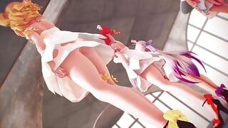 Mmd R-18 anime meisjes sexy dansclip 254