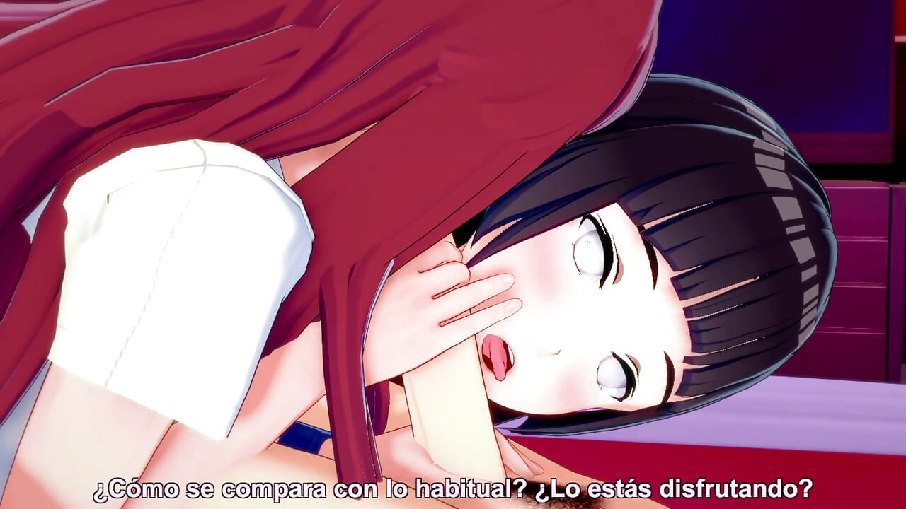 Hinata and kushina lesbian romance + threesome - hentai