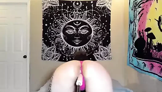 FTM Transman gets fucked in little black dress and pink