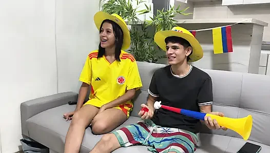 My young Latina best friend is waiting for me without panties and bets her rich wet pussy if she wins her team - special of the 2026 world championships!
