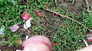 Outdoor Masturbation - I Touch My Cock Outdoors
