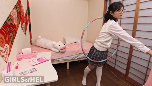Freches asiatisches college-mädchen - masturbation, echter orgasmus