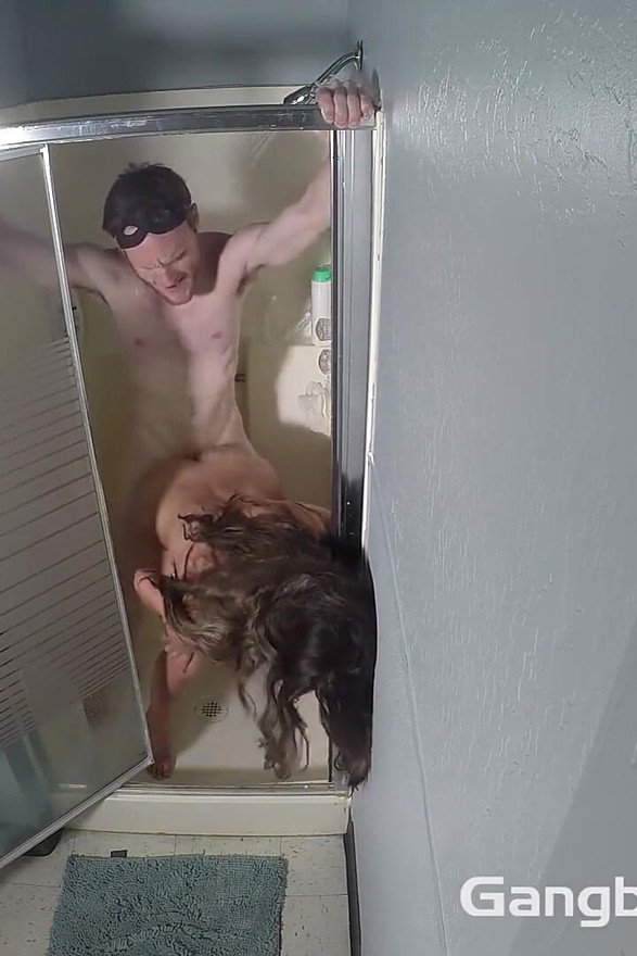 Shane sucks cocks and gets fucked in shower BTS
