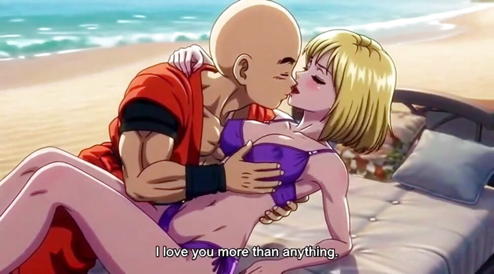 Android 18 & Krillin beach house Passion - Romântico 3D Anime