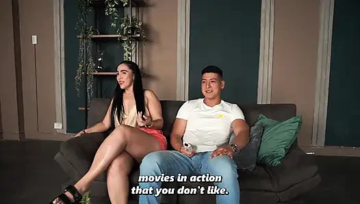 Big-bootied sister-in-law knows how to entertain and ends up fucking her sister's husband after a game.