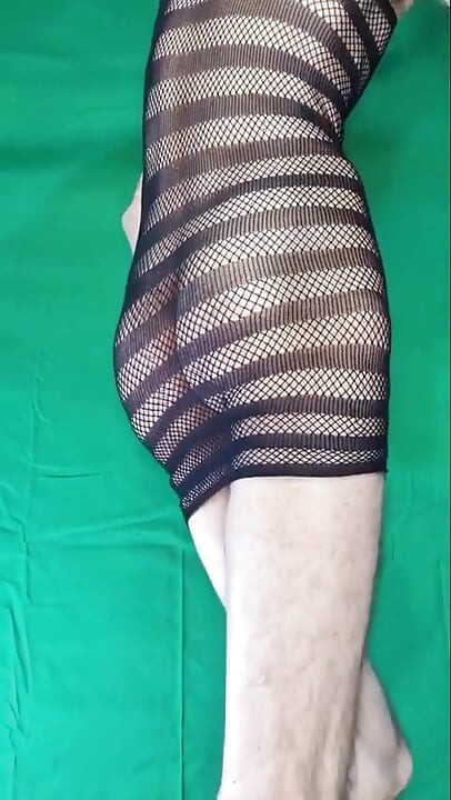 Fishnet Dress with and Without Some Panties
