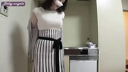 Elegant Quiet Wife. F Cup Droop Bust and Unexpectedly Sensual Tongue Tease - Part1