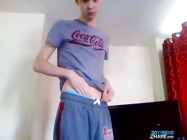 18 Year Old Stephen Strokes His 8 Inch Uncut Cock!
