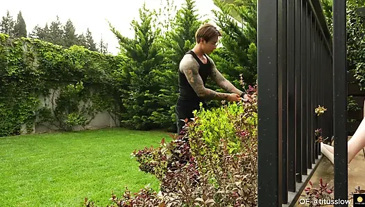 Fucking My Hot Gardener on His Job