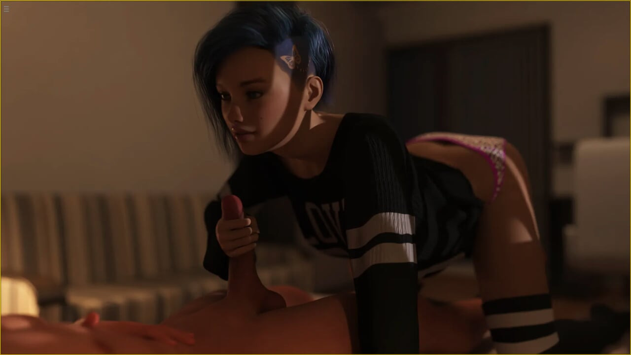 18 Plus Petite Stepsister Giving Me Handjob On My Bed
