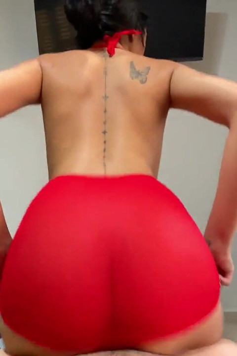 The Neighbor Visits Me with Her Tight Dress