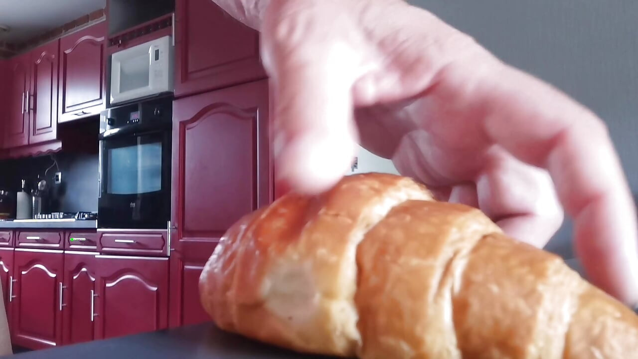 Cock, cum, ass and french croissant