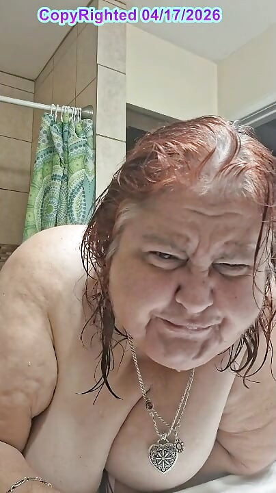 After a Hot Sshower Nurse Vicki Dries off and Does Some Other Grooming