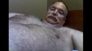 Daddy strokes on cam