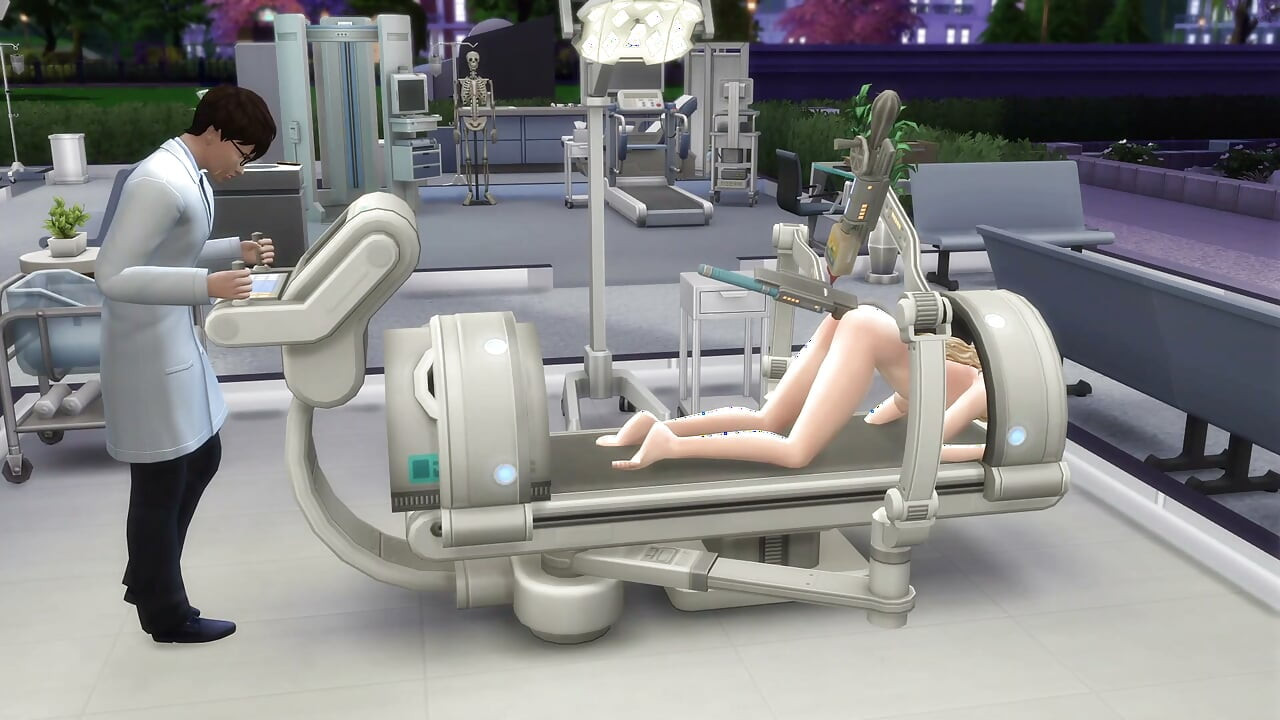 Doctor can't resist beautiful patient. The Sims
