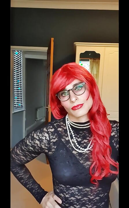 Teasing away in my tight lace dress