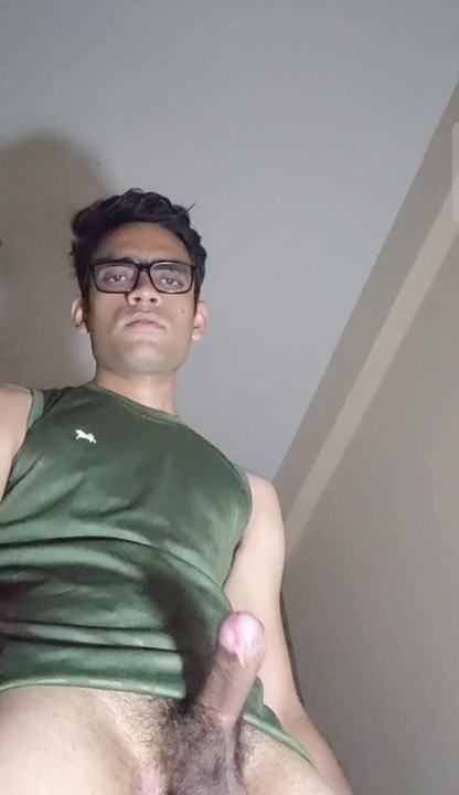 Solo Amature guy Hard Erection, Pink Glans, and Massive Cumshot.