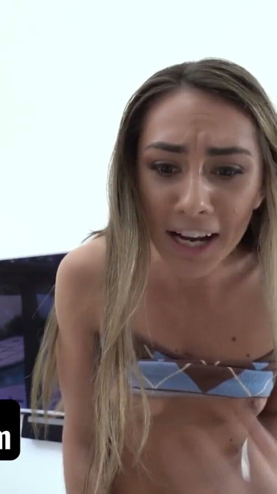 SisLovesMe - Sexy Nympho Step Sister Grabs Her Step Bro's Dick And Sticks It Into Her Mouth | Clip 3