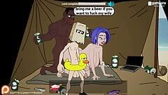 Fuckerman: plage nue et filles sexy aux seins énormes, épisode 12