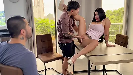 My boyfriend's best friend fucks me so rich as part of sex therapy