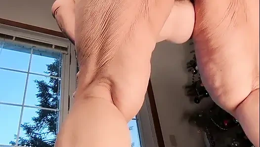 Enjoying My Hairy Pussy and Butt. They Feel so Good!
