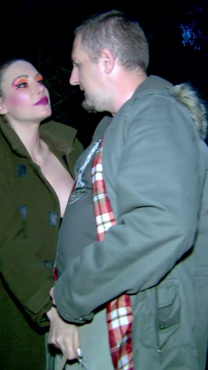 Clanddi Jinkcego: Night Fucking Outdoor Huge Tits Babe Clanddi Jinkcego with Peeing