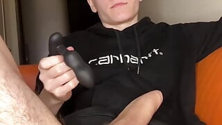 Twink's Throbbing Cock Eruption