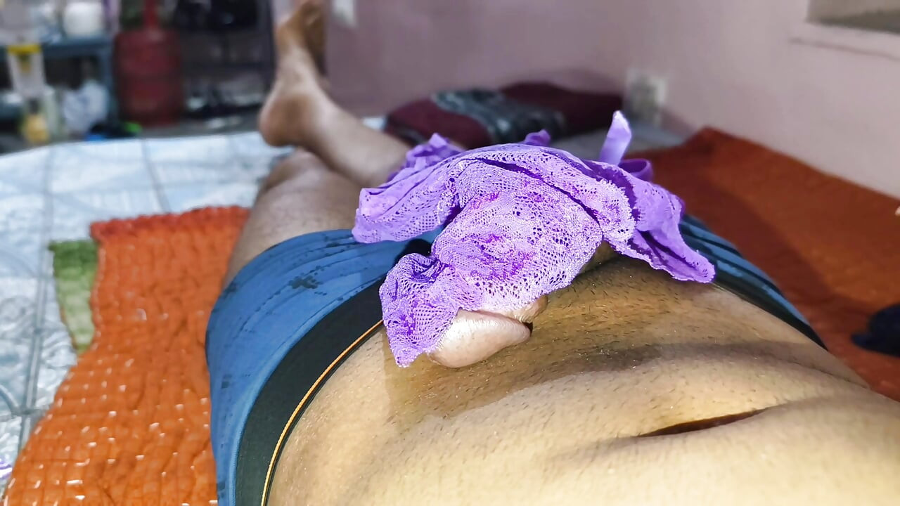 Desi indian young boy enjoyed female lingerie then fucked by black Indian big cock