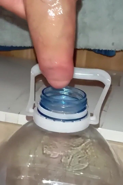 The Stud with the Big Cock Is Eager to Fuck an Ass, Cumshot in the Mouth of the Bottle!